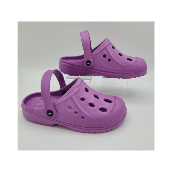 Crane Womens Shoes Classic Clogs Slip On Size 7/8 Lavender Pool Garden - Picture 2 of 7